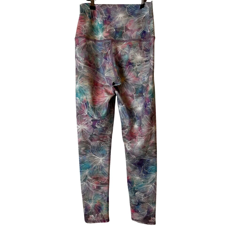 Evolution & Creation Pastel Floral Leggings Size Small - Picture 3 of 6